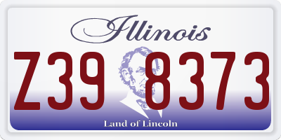 IL license plate Z398373