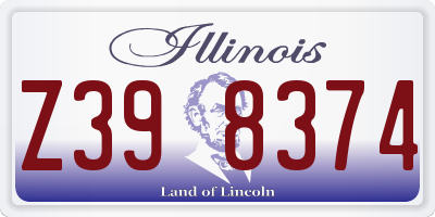 IL license plate Z398374