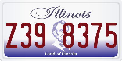IL license plate Z398375