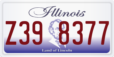 IL license plate Z398377