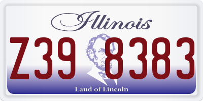 IL license plate Z398383