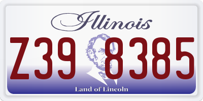 IL license plate Z398385