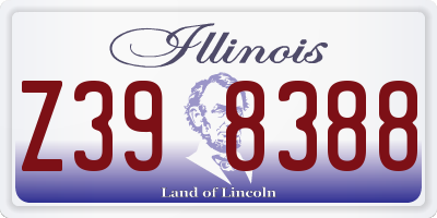 IL license plate Z398388