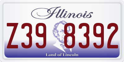 IL license plate Z398392