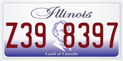 IL license plate Z398397