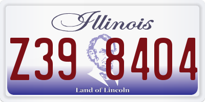 IL license plate Z398404