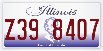 IL license plate Z398407