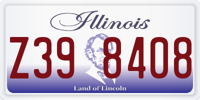 IL license plate Z398408