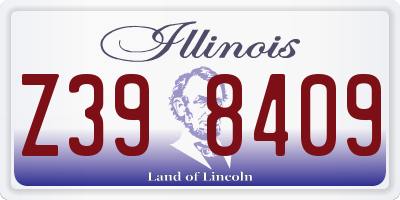 IL license plate Z398409