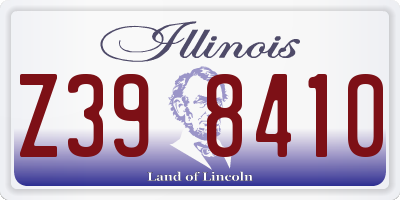 IL license plate Z398410
