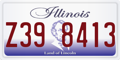 IL license plate Z398413
