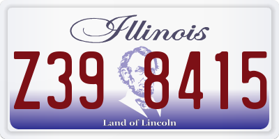 IL license plate Z398415