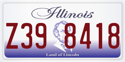 IL license plate Z398418