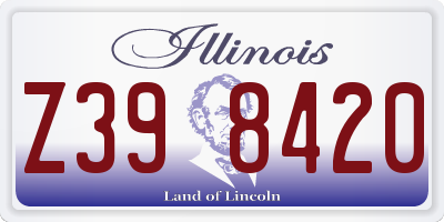 IL license plate Z398420