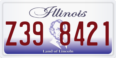 IL license plate Z398421