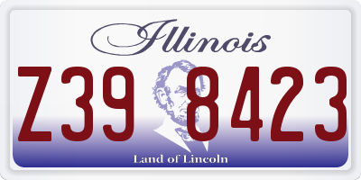 IL license plate Z398423