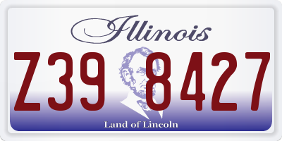 IL license plate Z398427