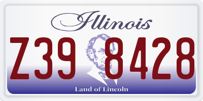 IL license plate Z398428