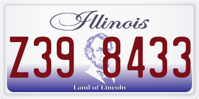 IL license plate Z398433