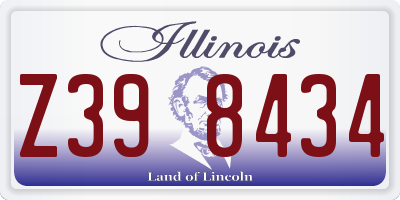 IL license plate Z398434
