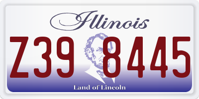 IL license plate Z398445