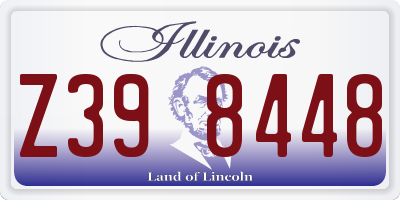 IL license plate Z398448