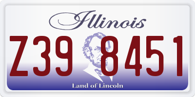 IL license plate Z398451
