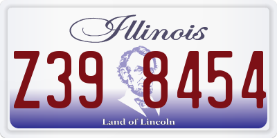 IL license plate Z398454
