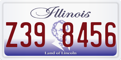 IL license plate Z398456