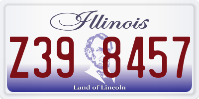 IL license plate Z398457