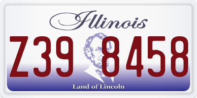 IL license plate Z398458