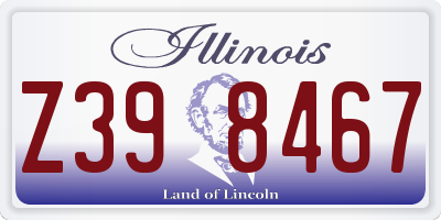 IL license plate Z398467