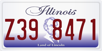 IL license plate Z398471