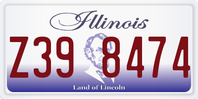IL license plate Z398474