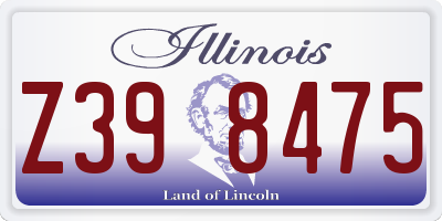 IL license plate Z398475
