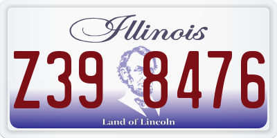 IL license plate Z398476