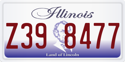 IL license plate Z398477
