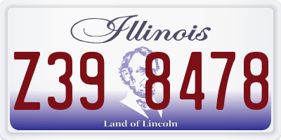 IL license plate Z398478