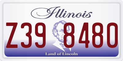 IL license plate Z398480