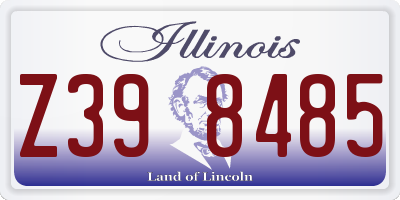 IL license plate Z398485