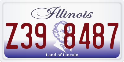 IL license plate Z398487