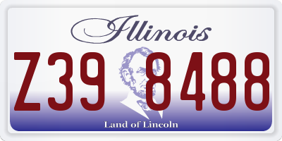 IL license plate Z398488