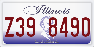 IL license plate Z398490