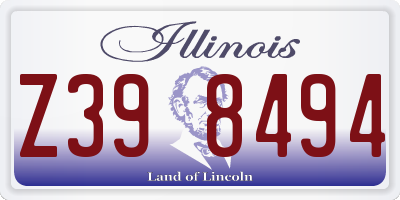IL license plate Z398494
