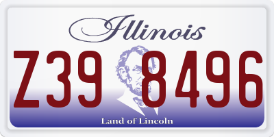 IL license plate Z398496