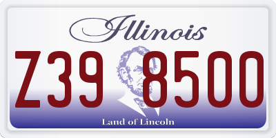 IL license plate Z398500