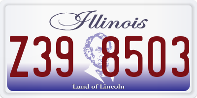 IL license plate Z398503