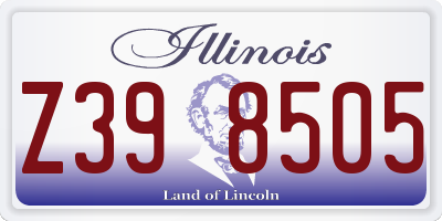 IL license plate Z398505
