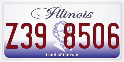 IL license plate Z398506
