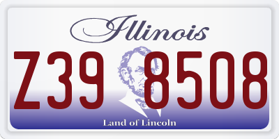 IL license plate Z398508